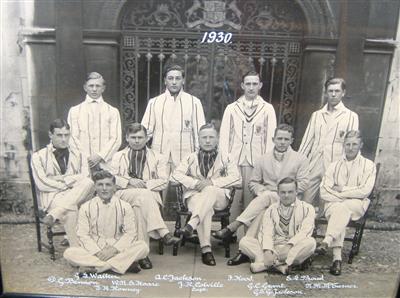 cc01216 1930 cricket.jpg; cc01216; 1930 Cricket team; Photograph
